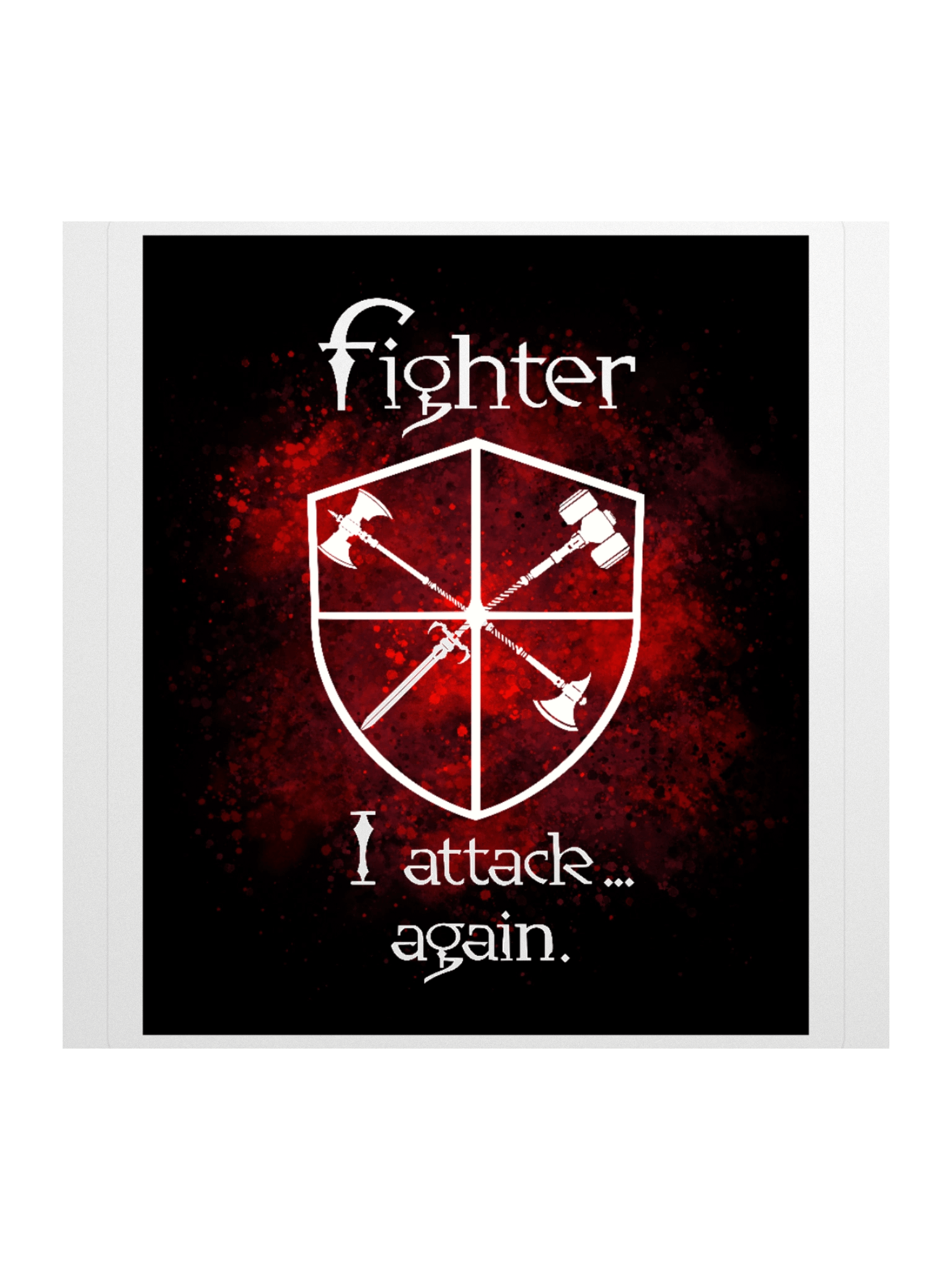 DnD - Fighter Class Sticker product image (1)