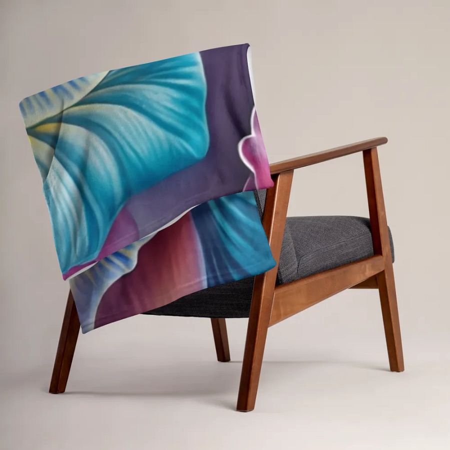 Exotic Colorful Rose Throw Blanket product image (2)