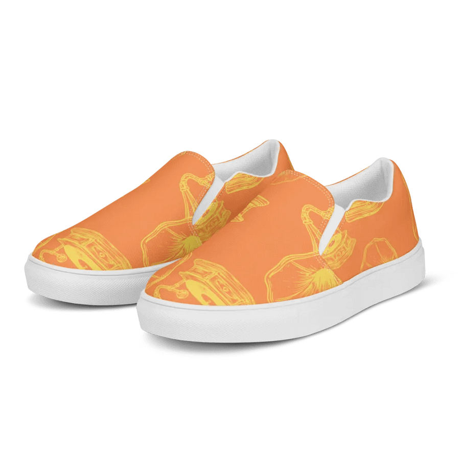 Vintage Gramophone Pattern Slip-On Shoes product image (6)