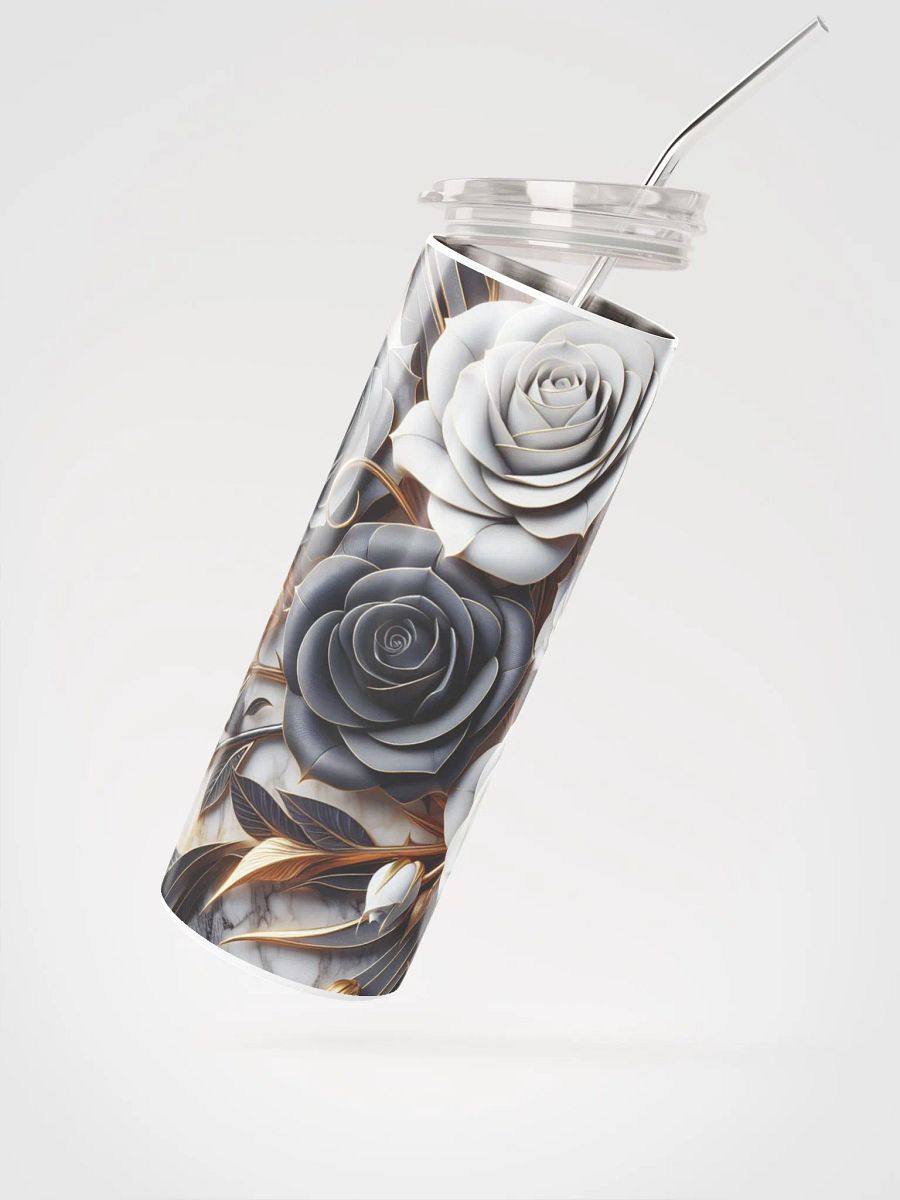 20 oz 3D Black Roses Floral Tumbler product image (3)