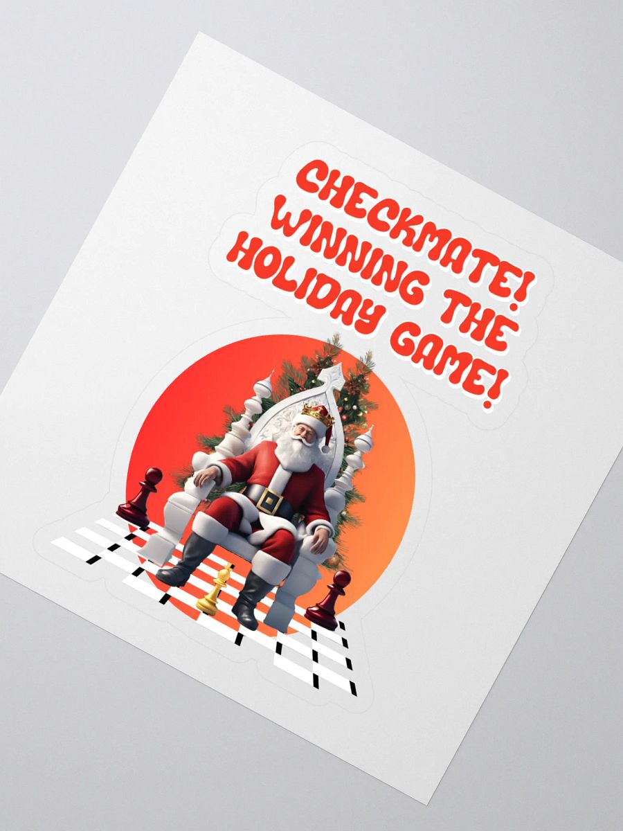 Checkmate! Winning The Holiday Game! Santa Claus Sticker product image (2)