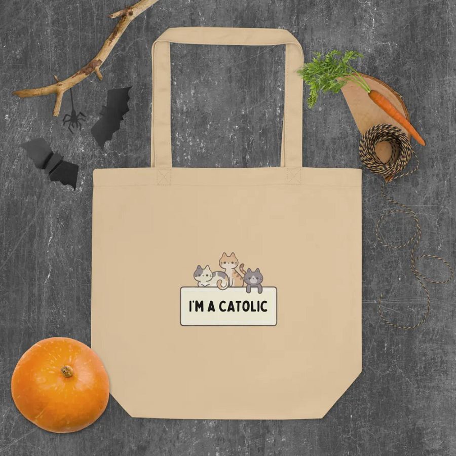 Catolic Cartoon Tote Bag product image (5)
