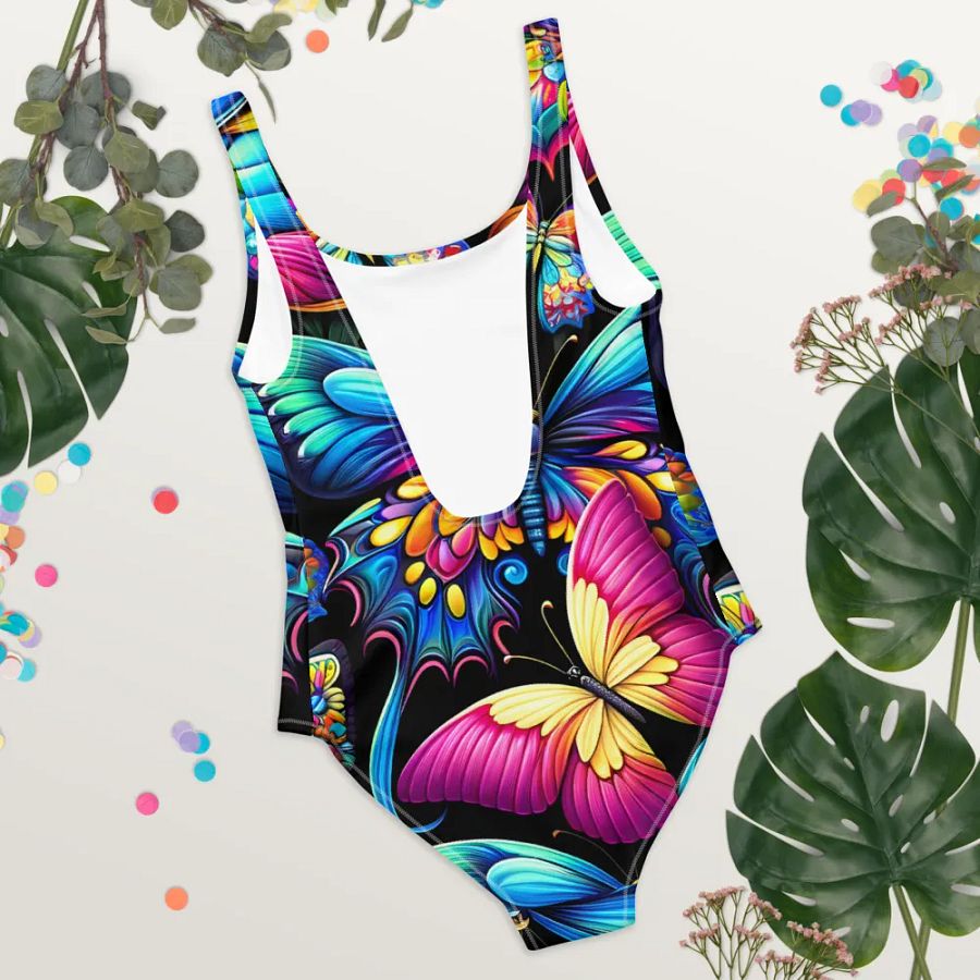 Psychedelic Butterfly Swirl One-Piece product image (5)