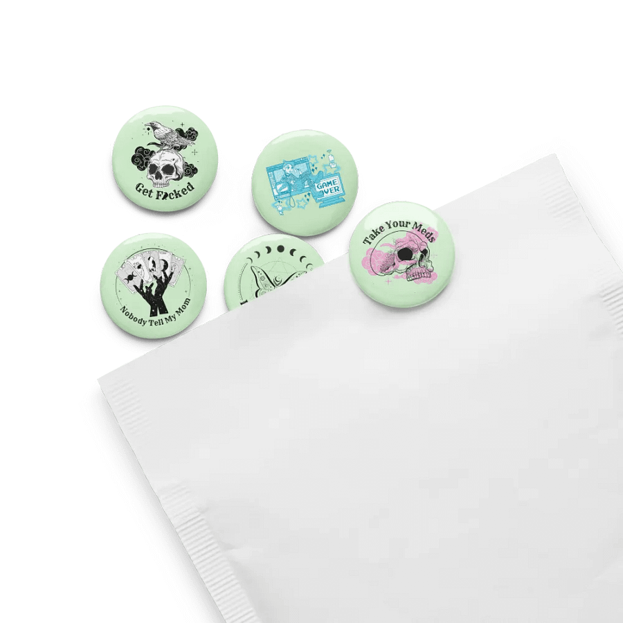 Pin Set of 5 (Green Background) product image (13)