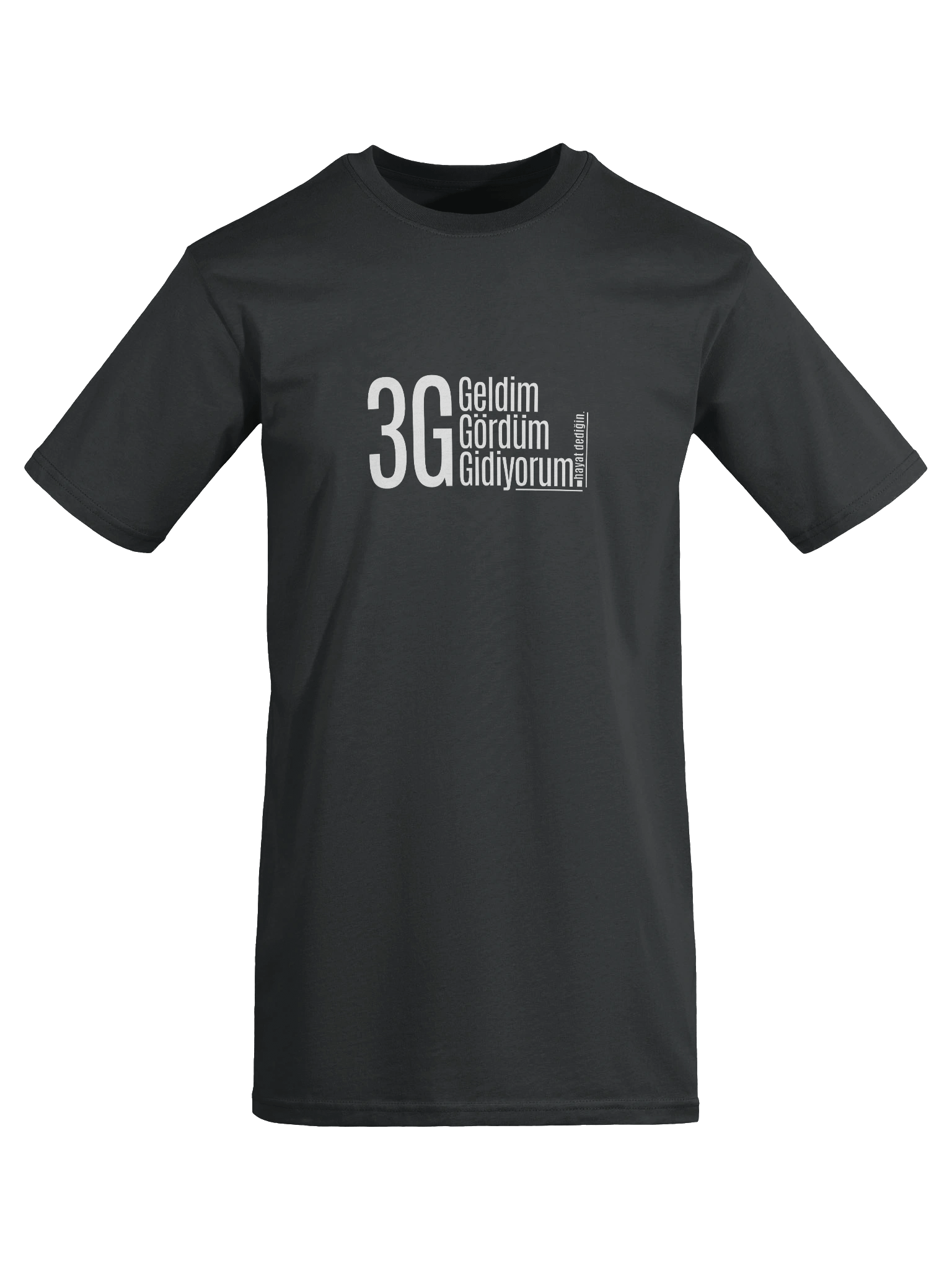 3G Hayat Manifestosu: "Geldim Gördüm Gidiyorum" Tasarımlı Cotton Heritage Premium Heavyweight Tişört product image (7)