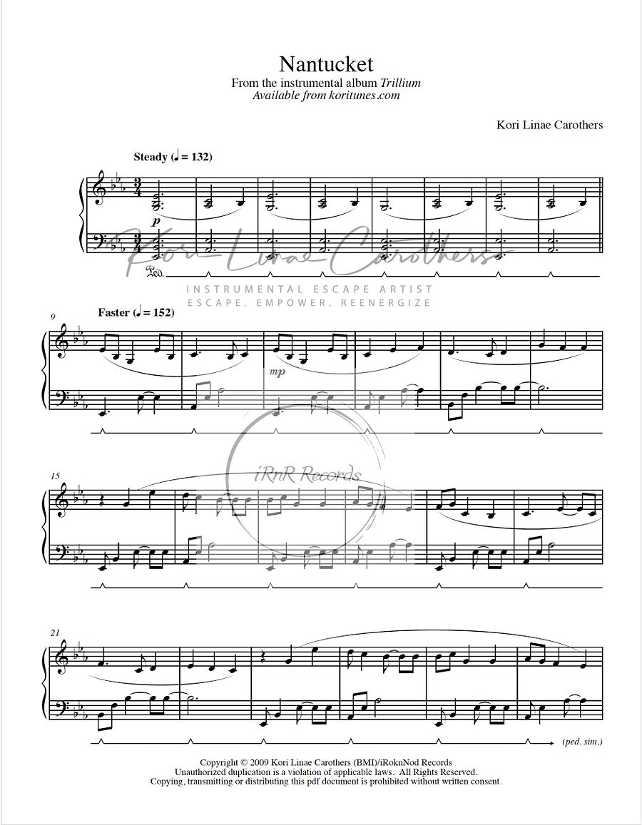 Nantucket Sheet Music product image (2)