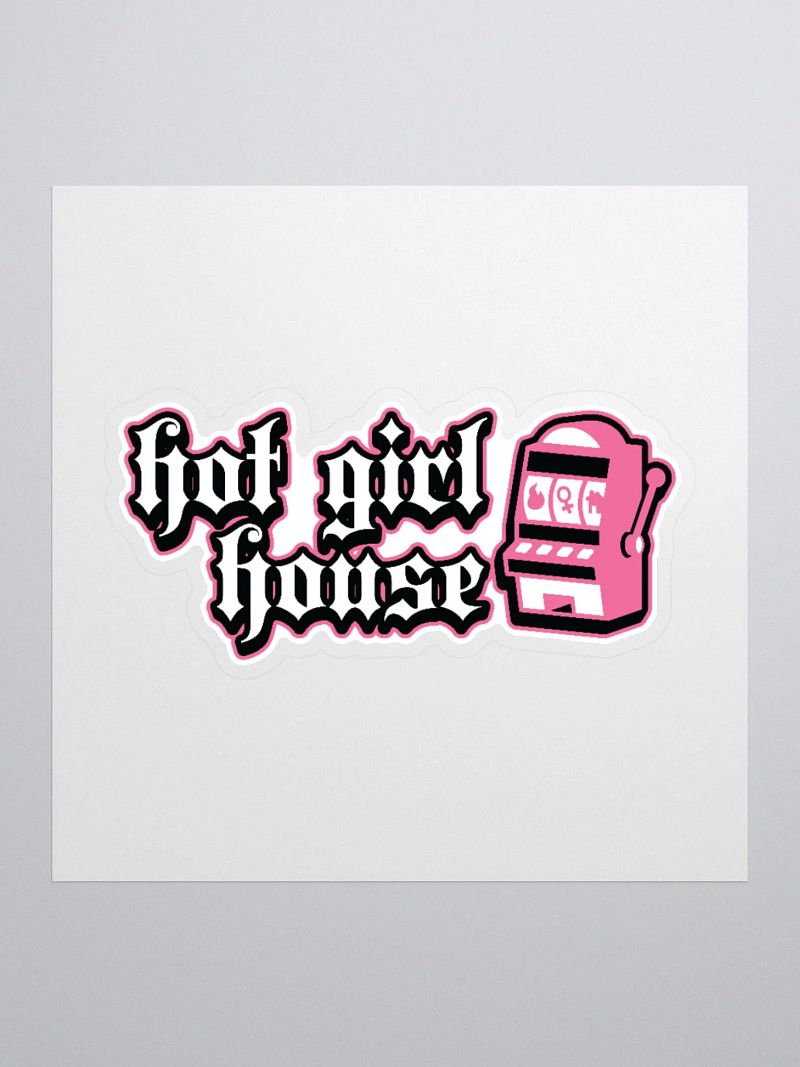 Goth Hot Girl House Slot Machine Sticker