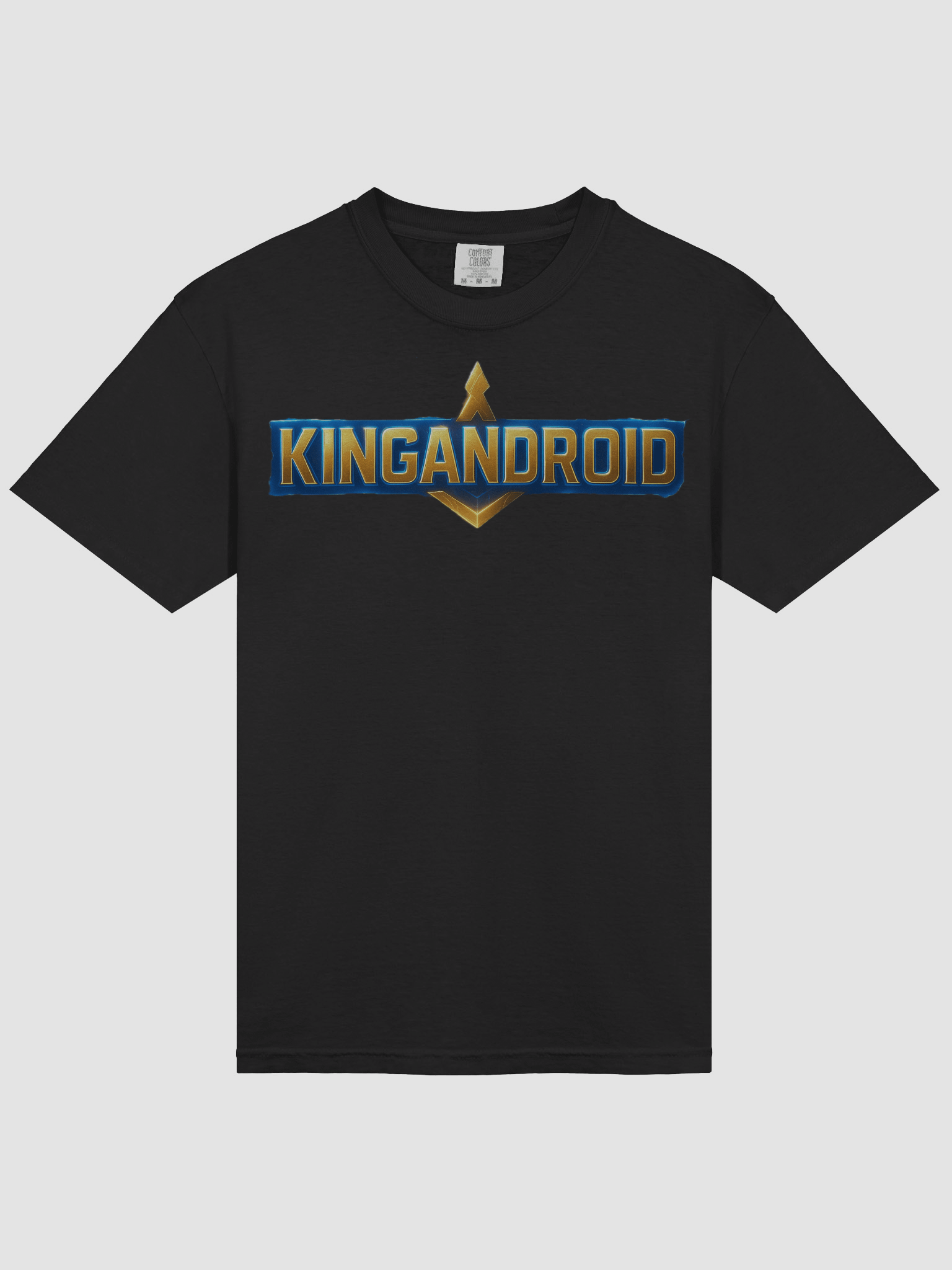 Blue and gold KingAndroid T-Shirt product image (3)