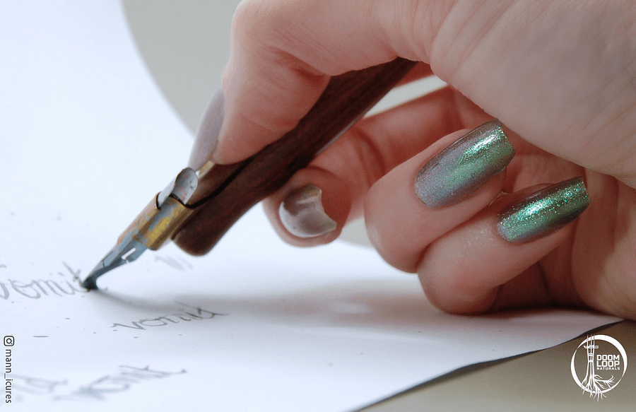 WORD VOMIT - Green Shimmer Silver Plum Shifty Nail Polish product image (6)