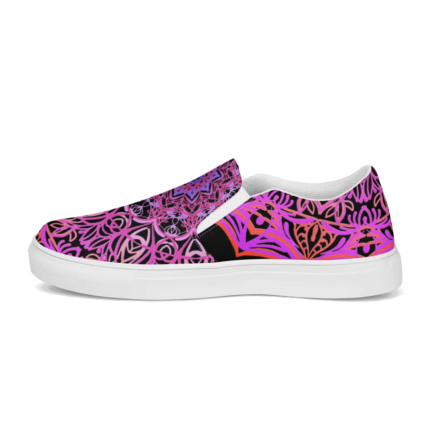 Symmetrical Serenity Mandala Canvas Shoes product image (11)