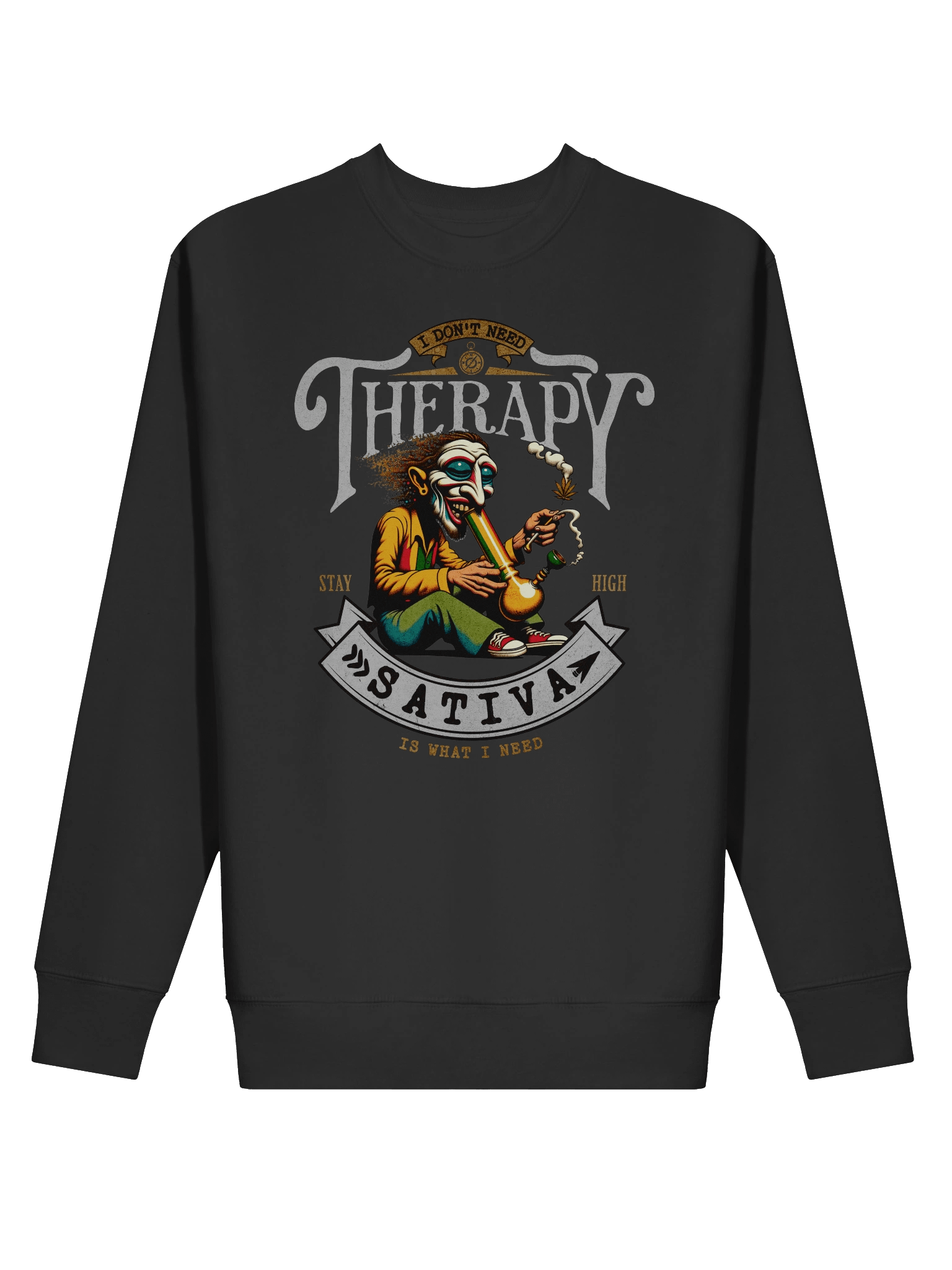 PSYCHEDELIC - I Don’t Need Therapy - SATIVA | Premium Unisex Sweatshirt product image (9)