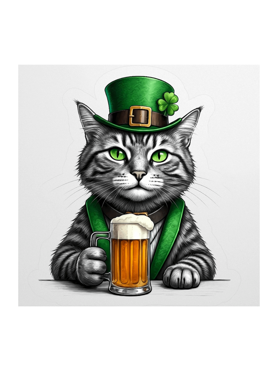 St. Patrick's Day Cat Sticker product image (2)