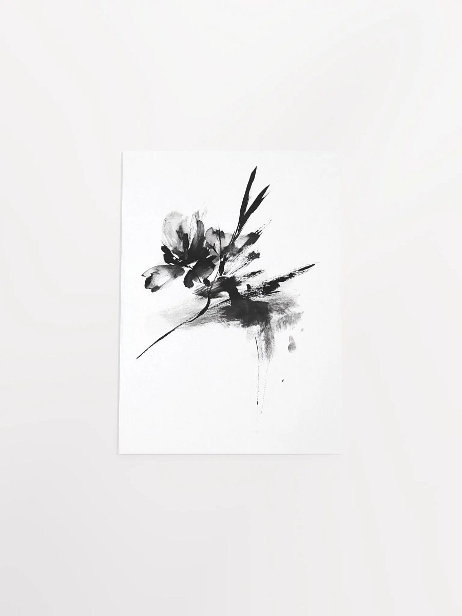 Ink Bloom IV: Monochromatic Floral Art Print product image (4)