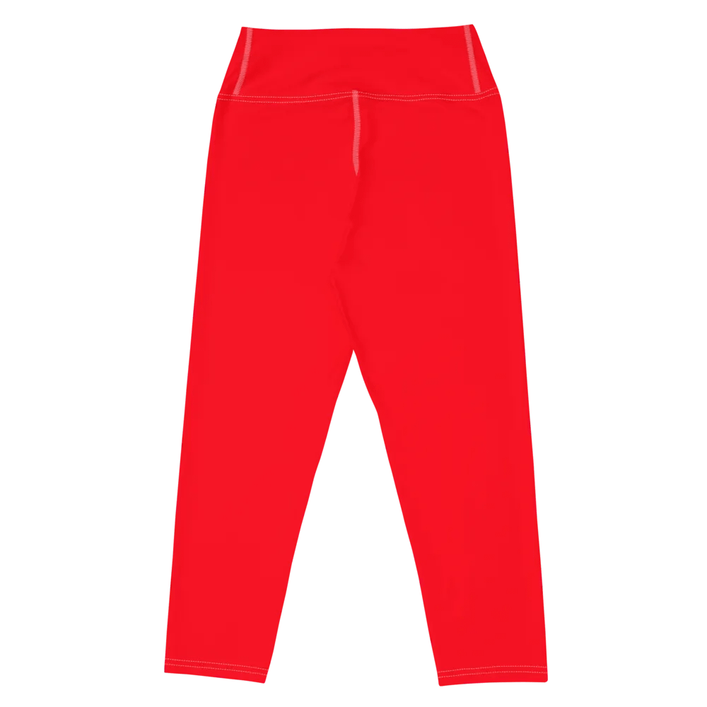 Bright Red Yoga Capri Leggings product image (6)
