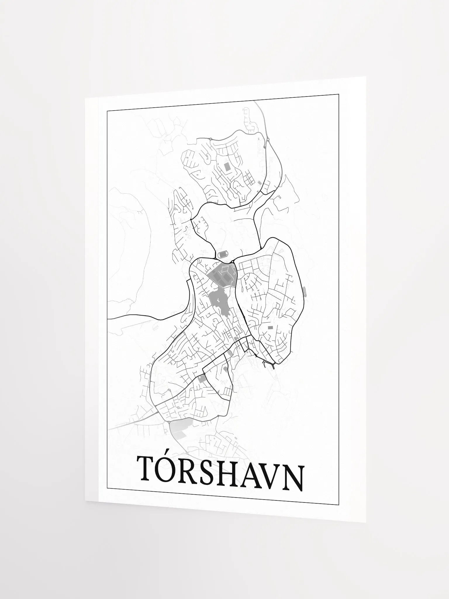 Tórshavn, Faroe Islands, city map print product image (9)