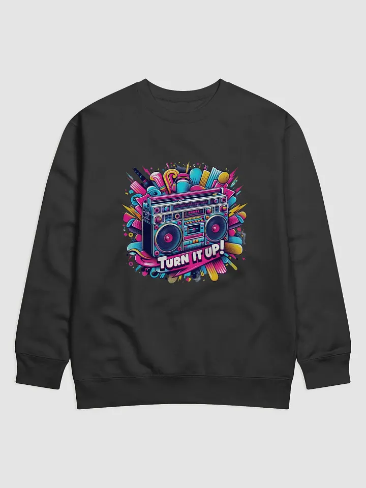Retro Boombox Blast Premium Sweatshirt | AI Design oldschool product image (1)