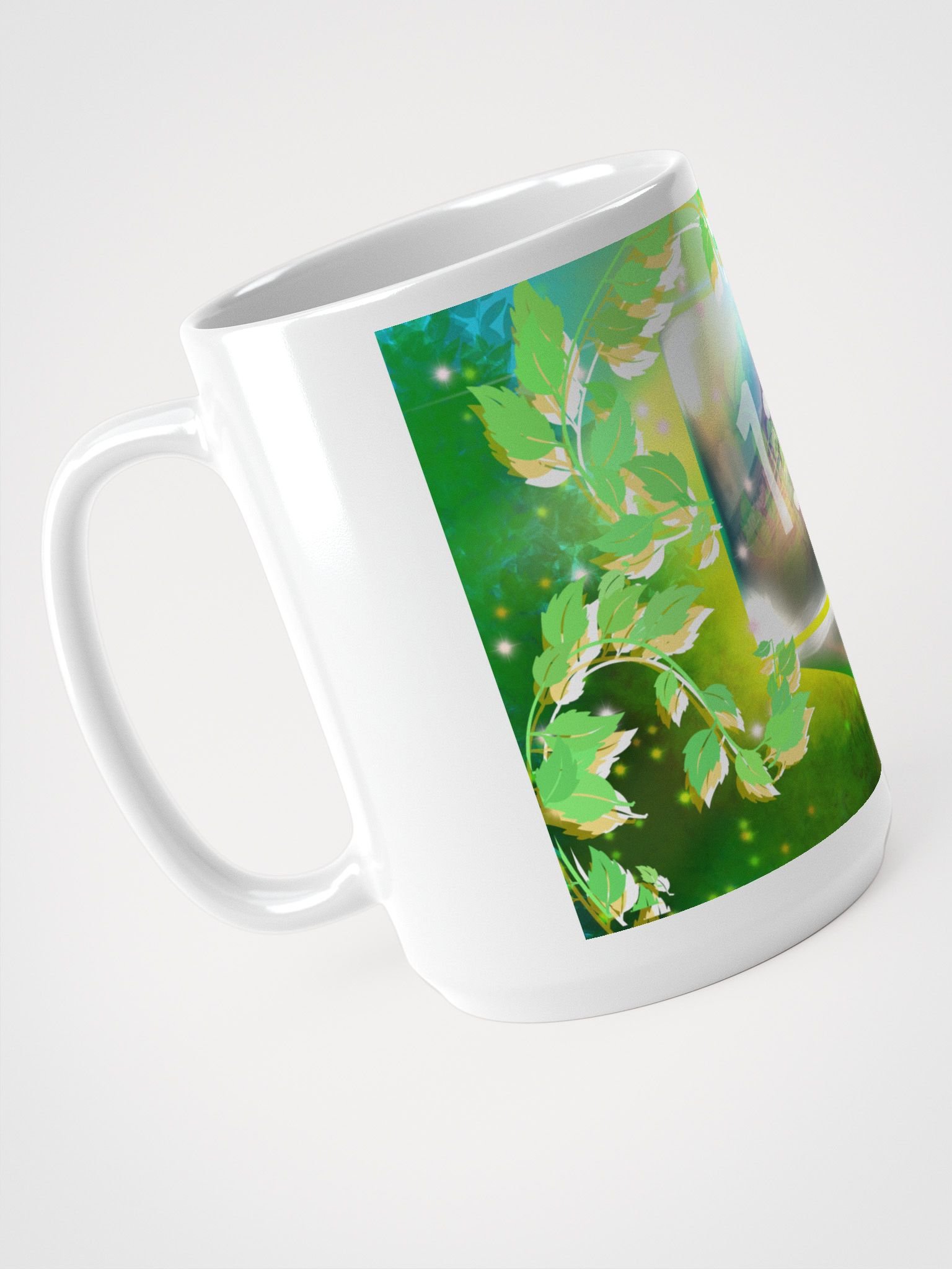 AiG logo - Enhanced Solarpunk Artifact & Luminous Leaves Mug product image (4)