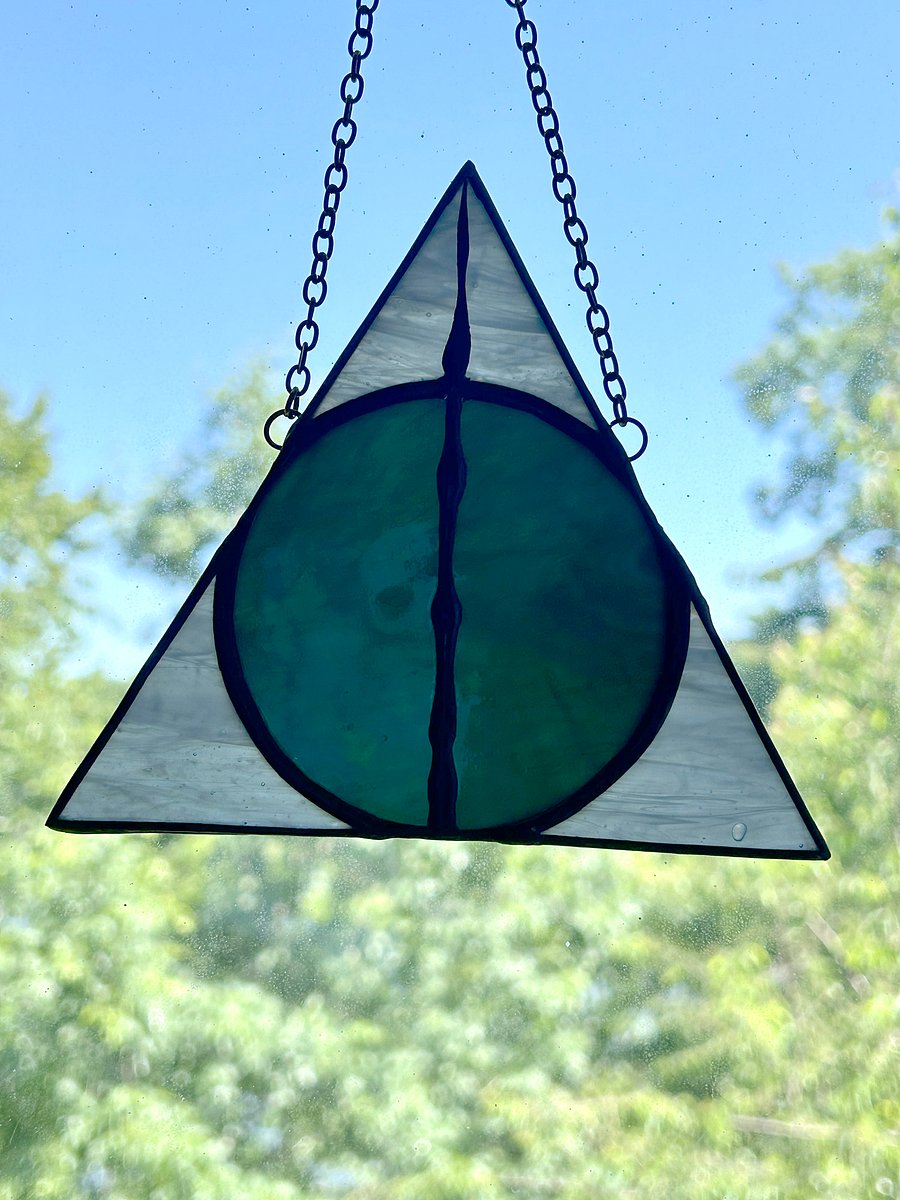 Slytherin Deathly Hallows Stained Glass Suncatcher product image (4)