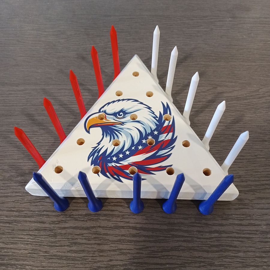 American Bald Eagle / Flag - Triangle Peg Game product image (2)