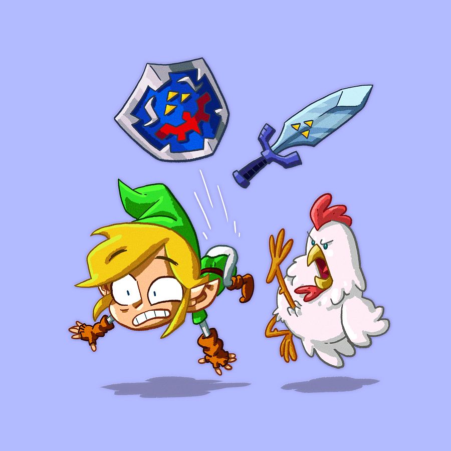Link & Chicken Print (6x6") product image (1)