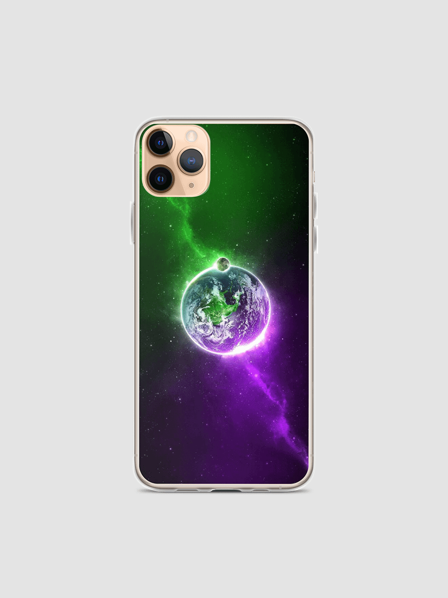 Green&Purple Space Clear Case for iPhone product image (17)