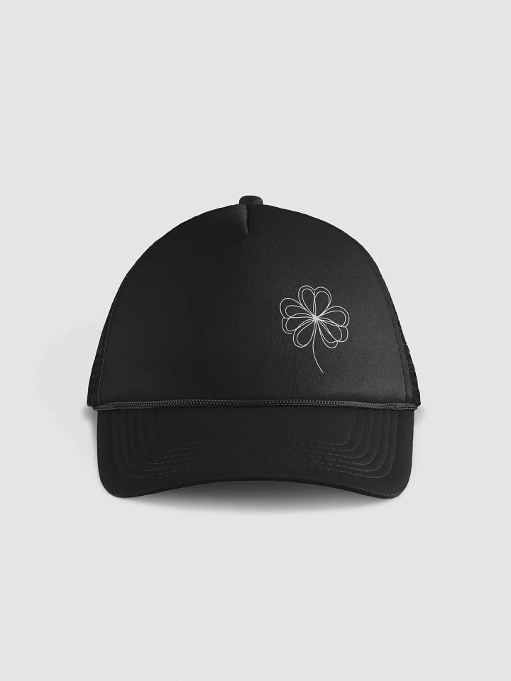 Four Leaf Clover Line Art Foam Trucker Hat product image (1)