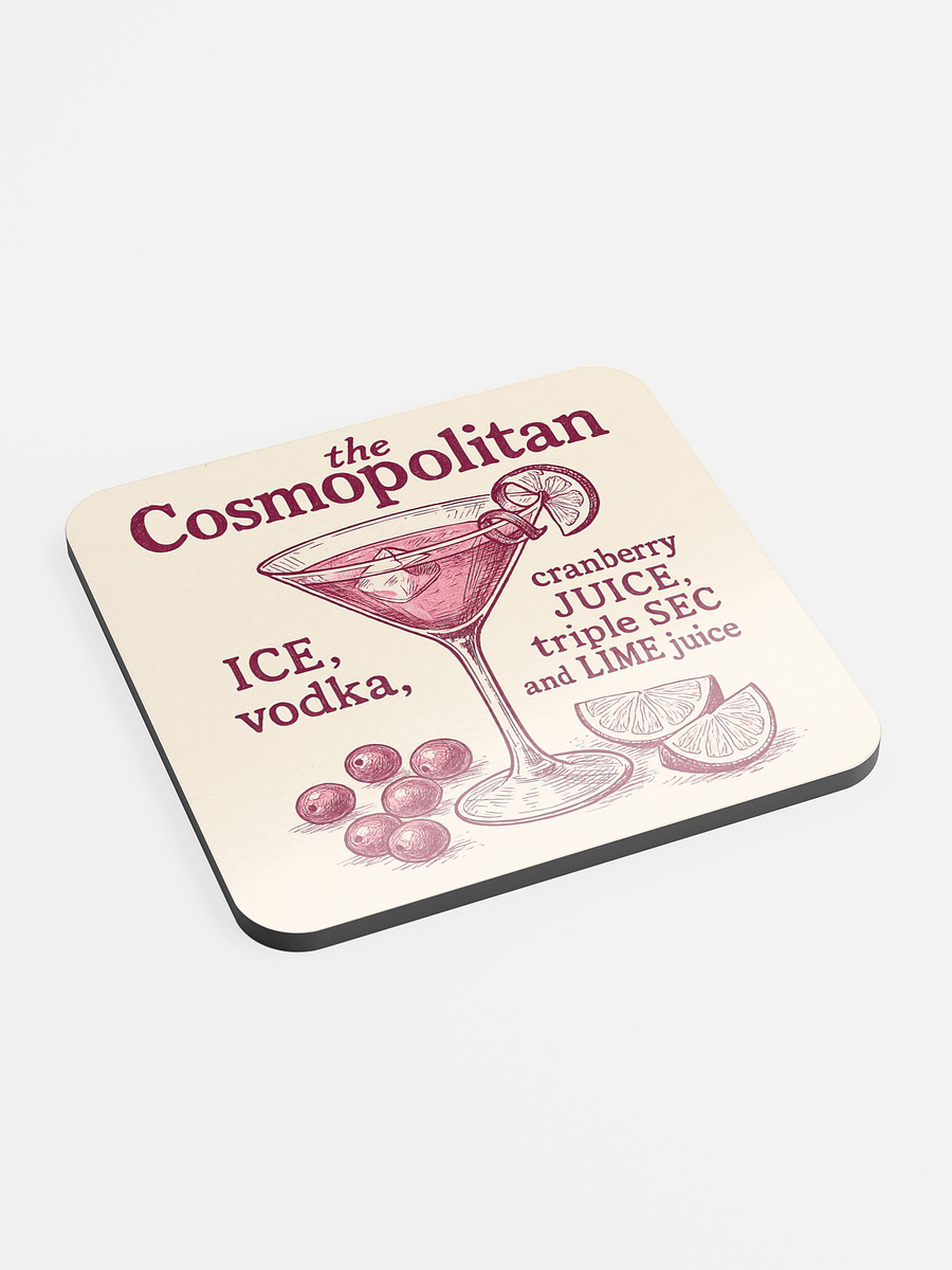 Cosmopolitan Cocktail Coaster – Retro Bar Decor product image (1)