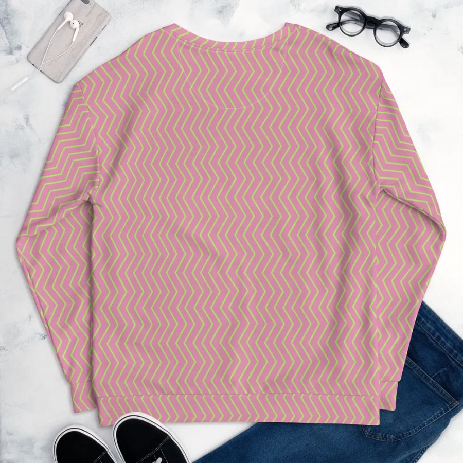 Zigzag Zest All-Over Print Unisex Sweatshirt product image (9)