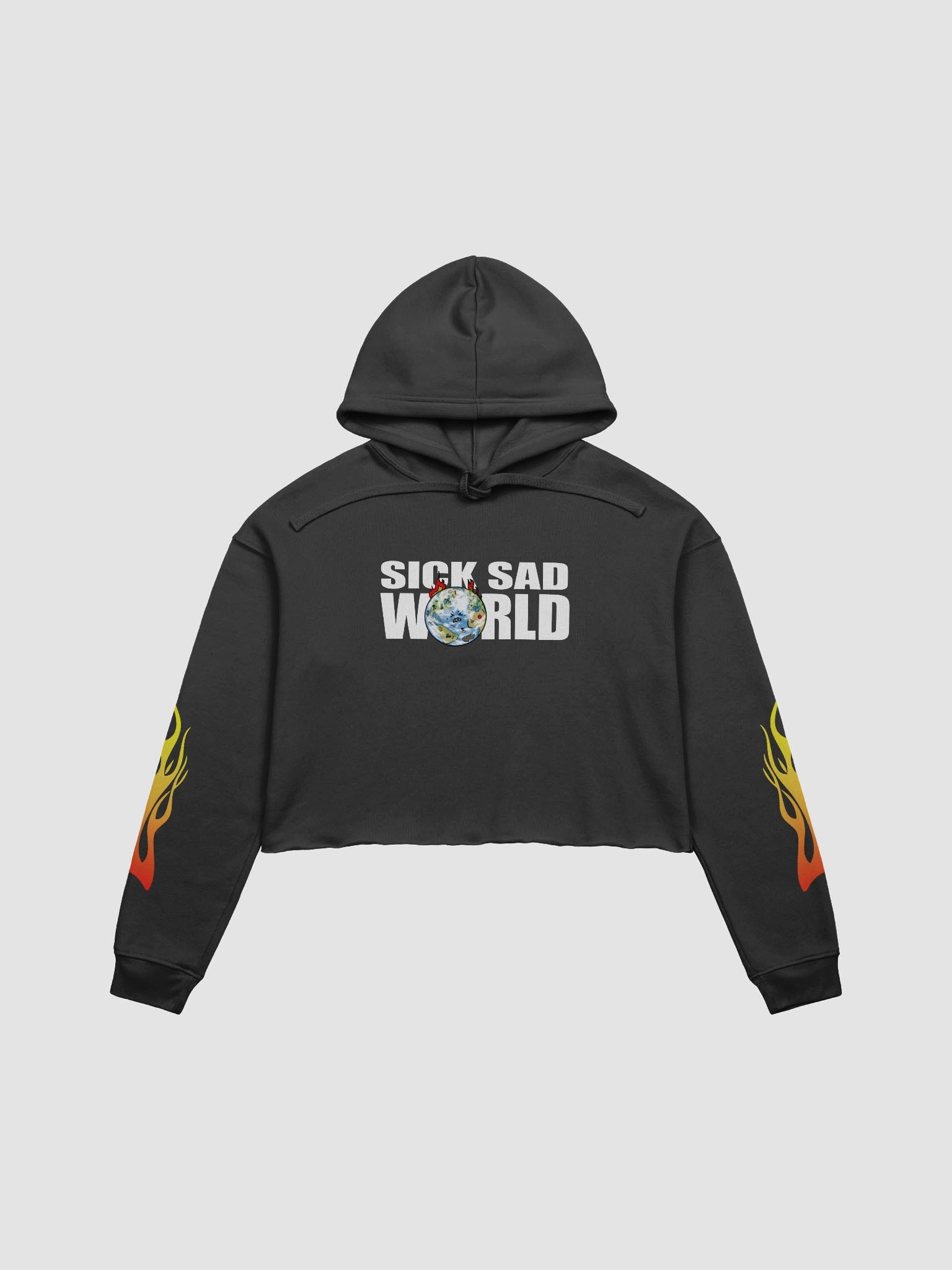 SickSadWorld Flame Crop Hoodie product image (1)