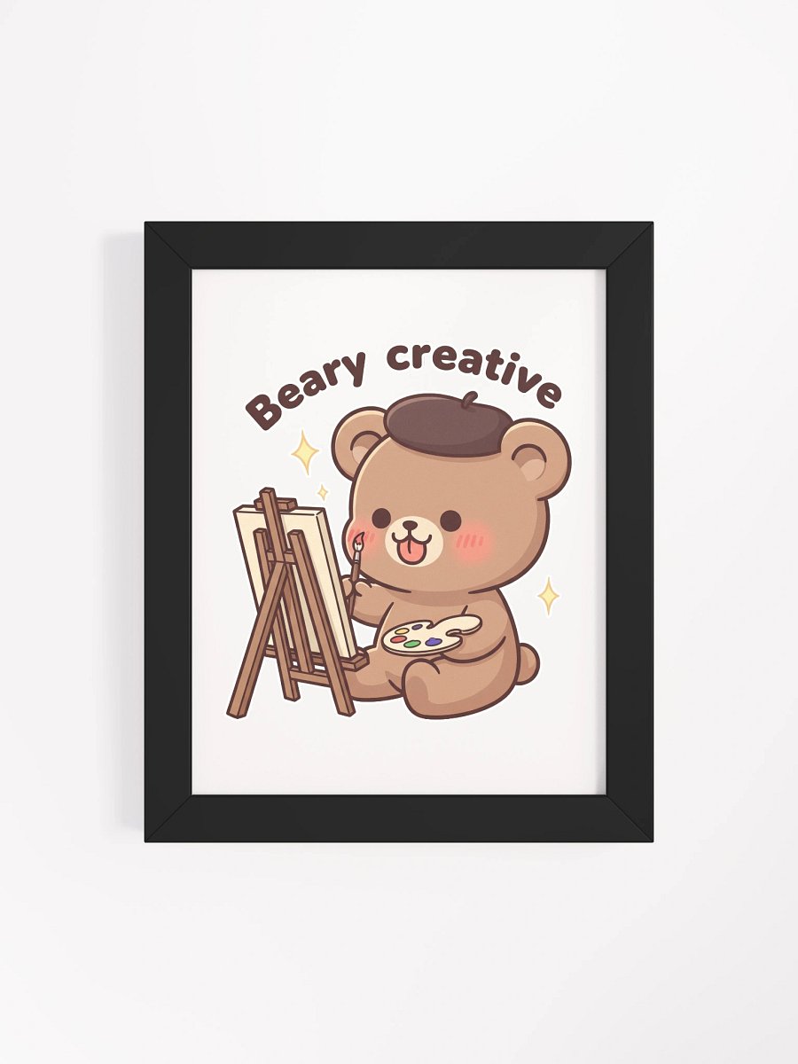 Bear in Artist Mode Framed High-Quality Matte Poster product image (4)