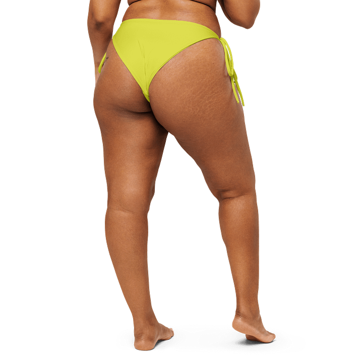 Lemon Lime Yellow Green Solid Color String Bikini Bottom product image (2)