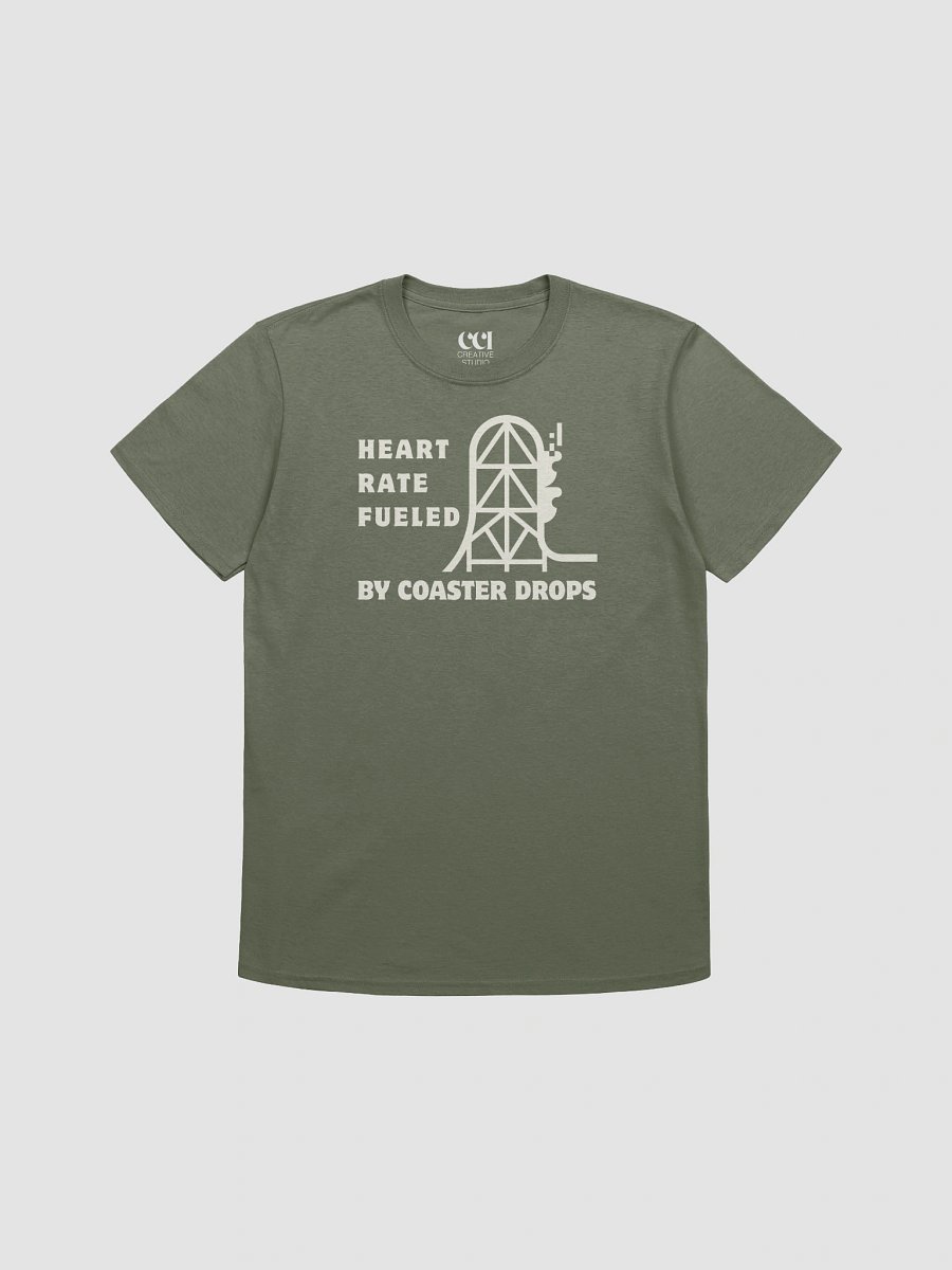 Heart Rate Fueled by Coaster Drops T-Shirt - Thrill Seeker Graphic Tee product image (1)