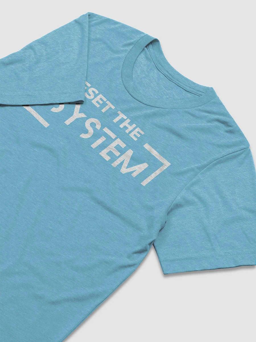 Triblend short sleeve t-shirt Reset the system white logo product image (34)