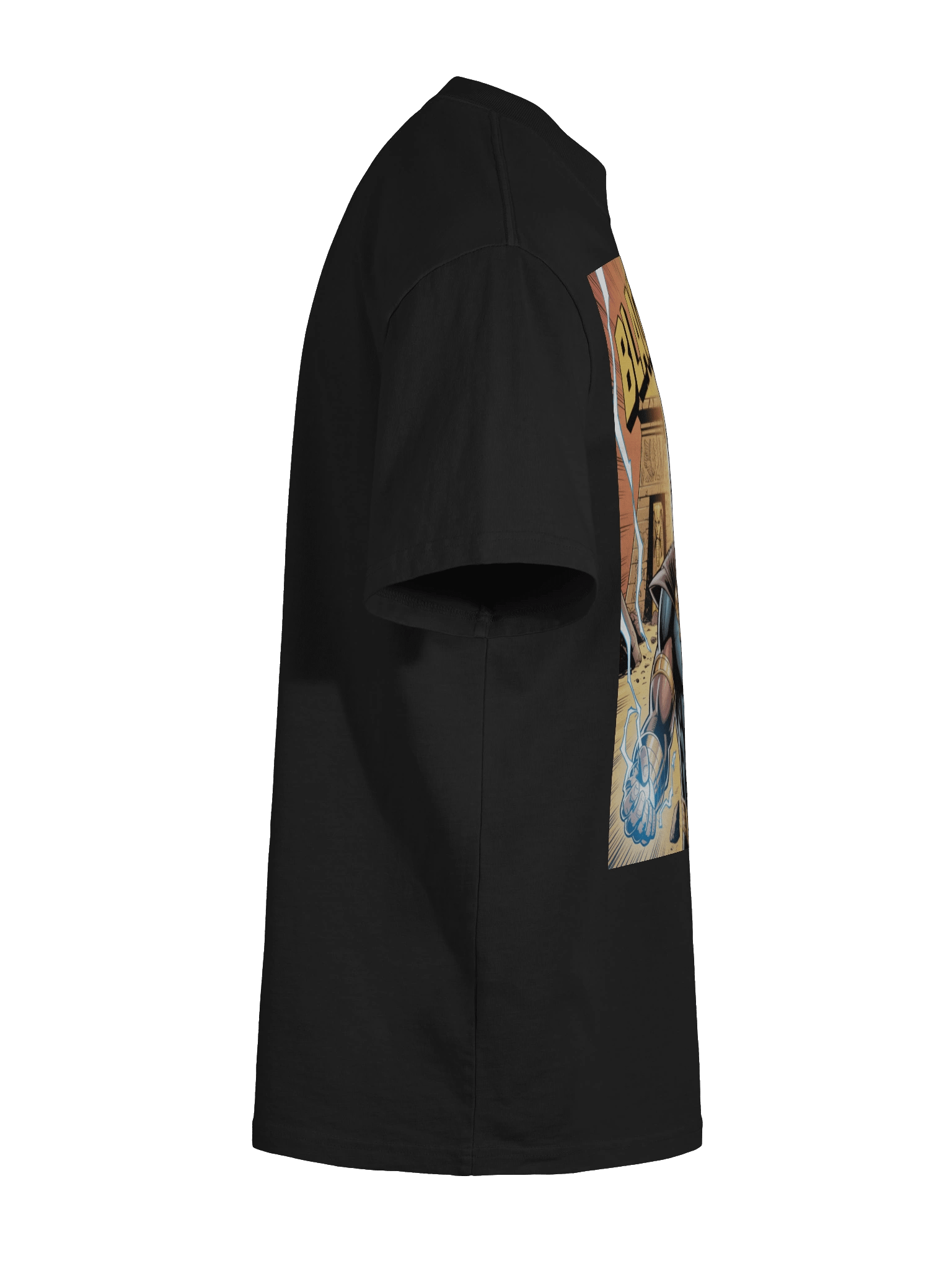 Black Adam Power of Shazam Oversized Faded T-Shirt – Kahndaq Eclipse Fury product image (11)