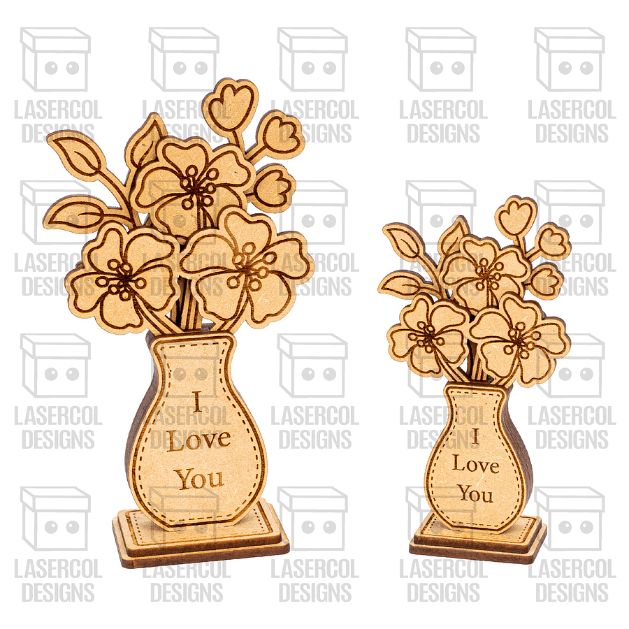 Mother's Day Flowers (2 Sizes, 4 Styles) - Laser Cut Files product image (3)