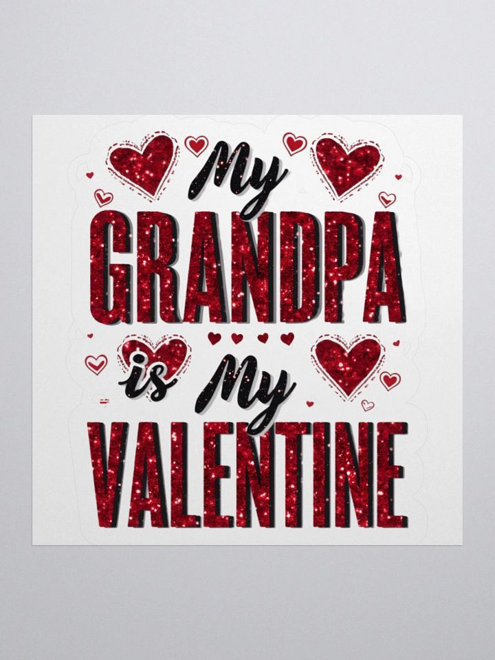 Glittery Grandpa Valentine Stickers product image (3)