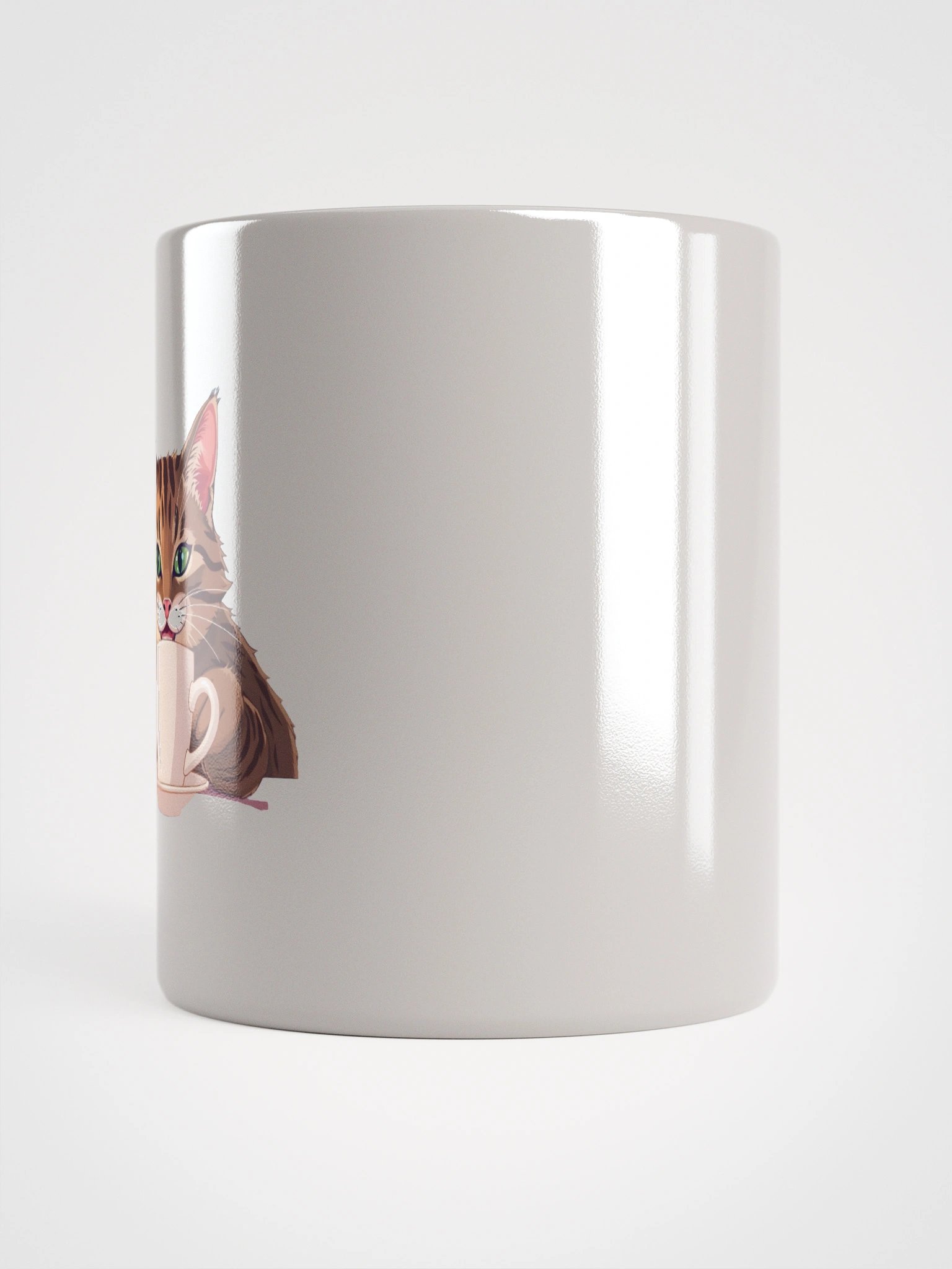 White Glossy Mug-Caffeine Cat product image (16)