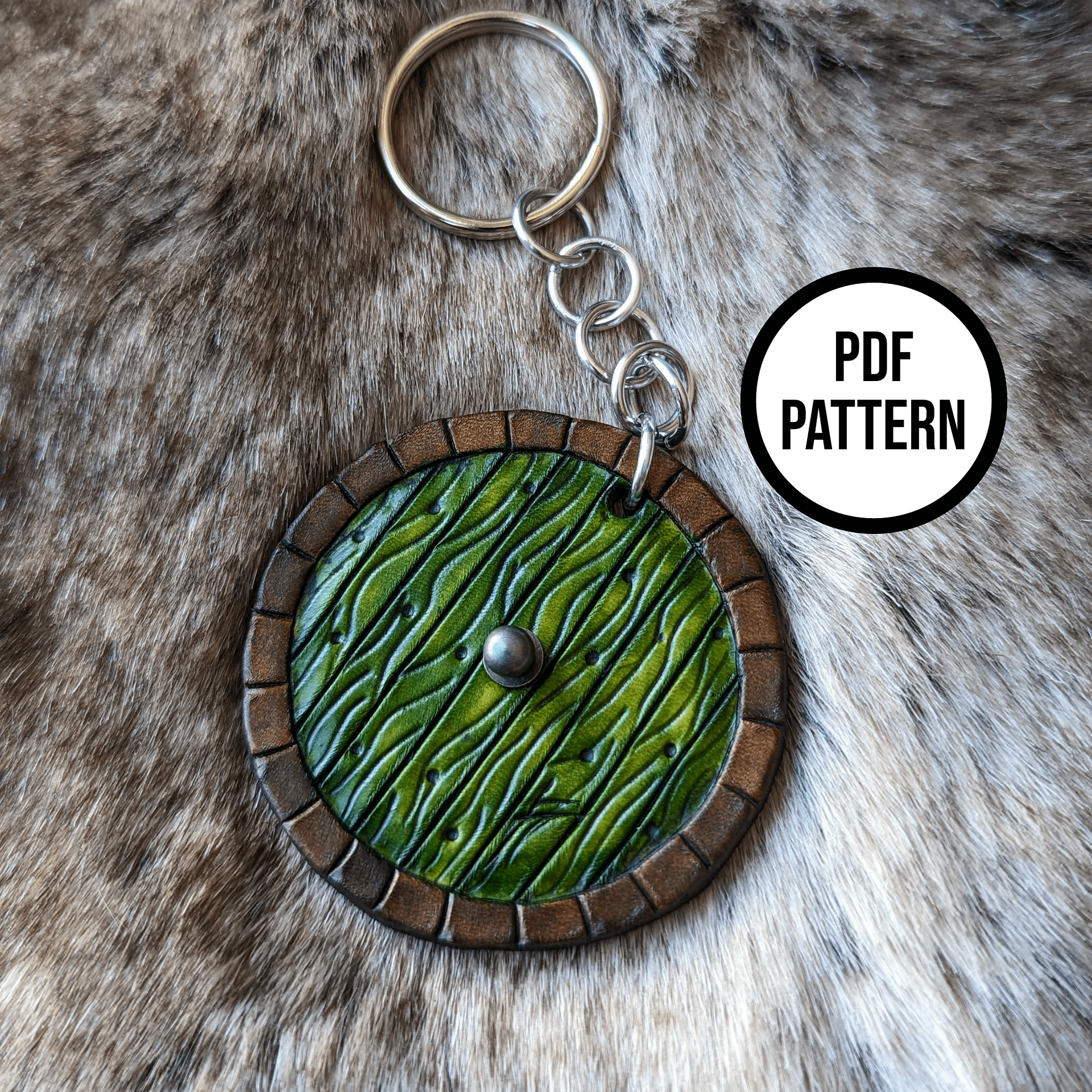 Hobbit Door Leather Keychain PDF Pattern product image (1)