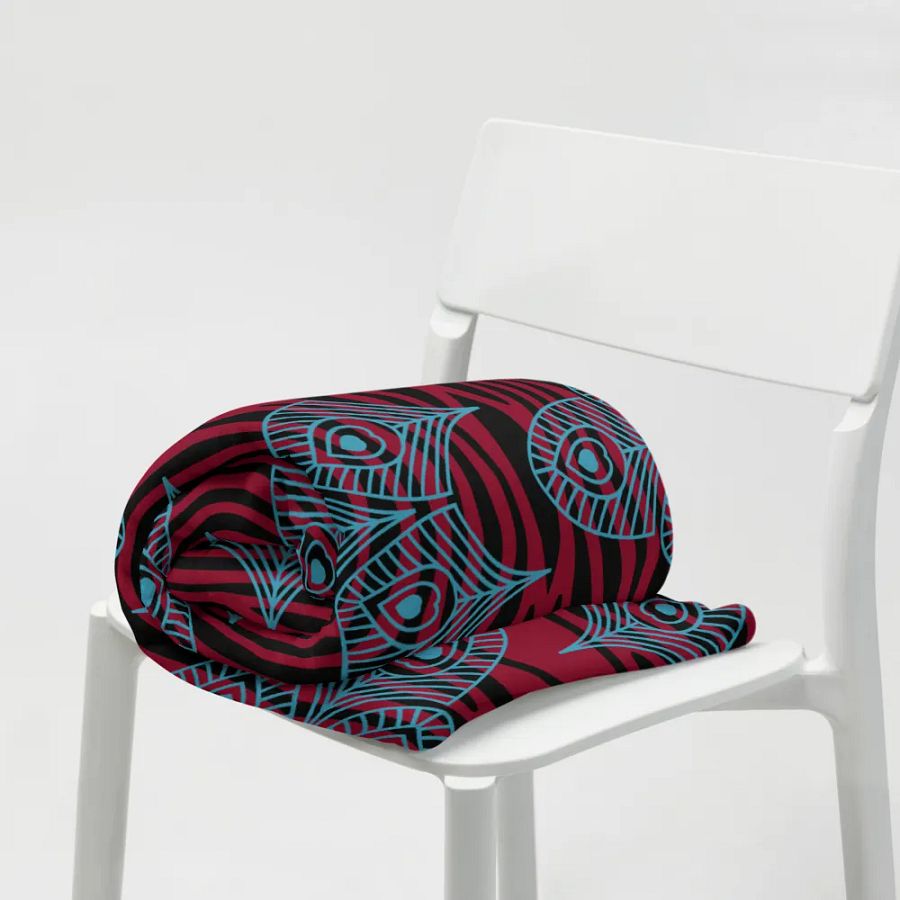 Peacock Feathers Paradise Throw Blanket product image (10)
