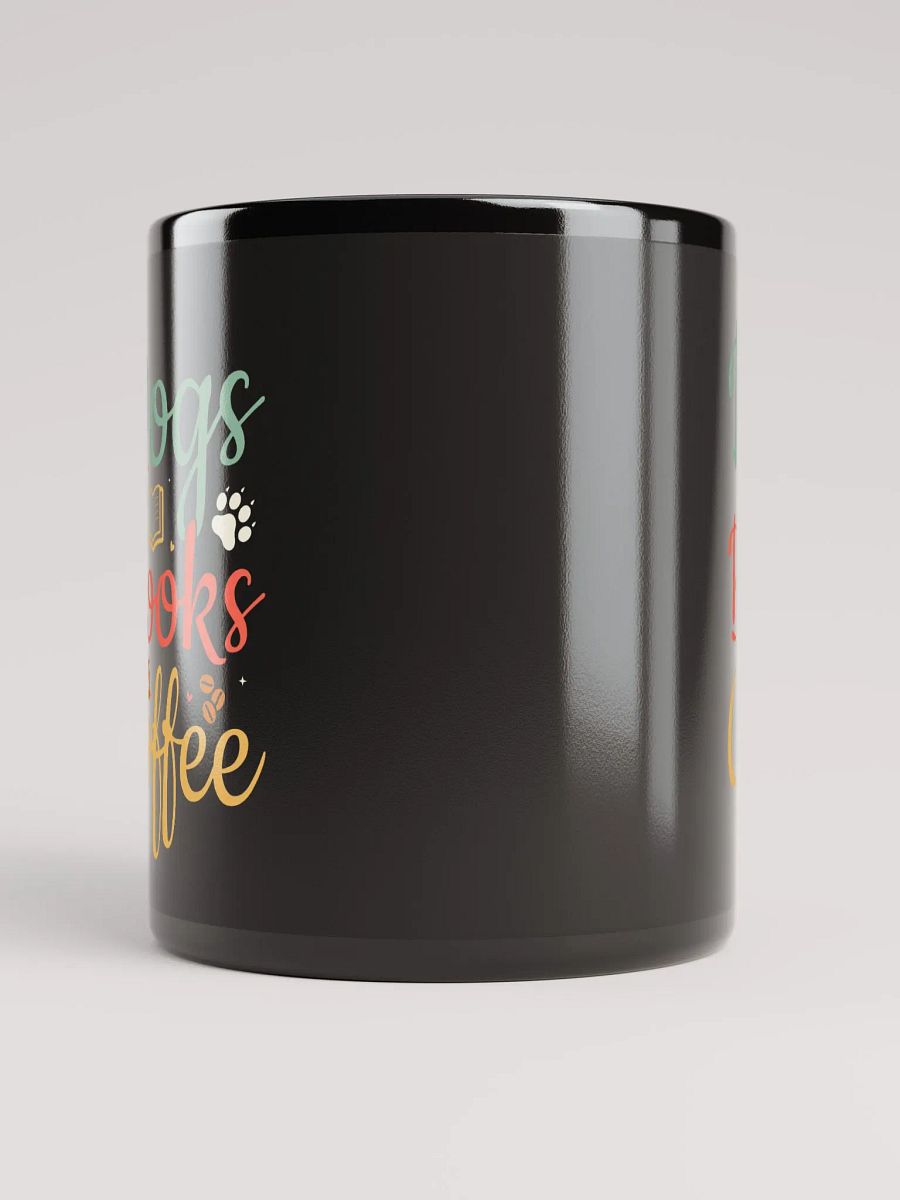 "Dogs, books and coffee" black Ceramic Mug product image (5)