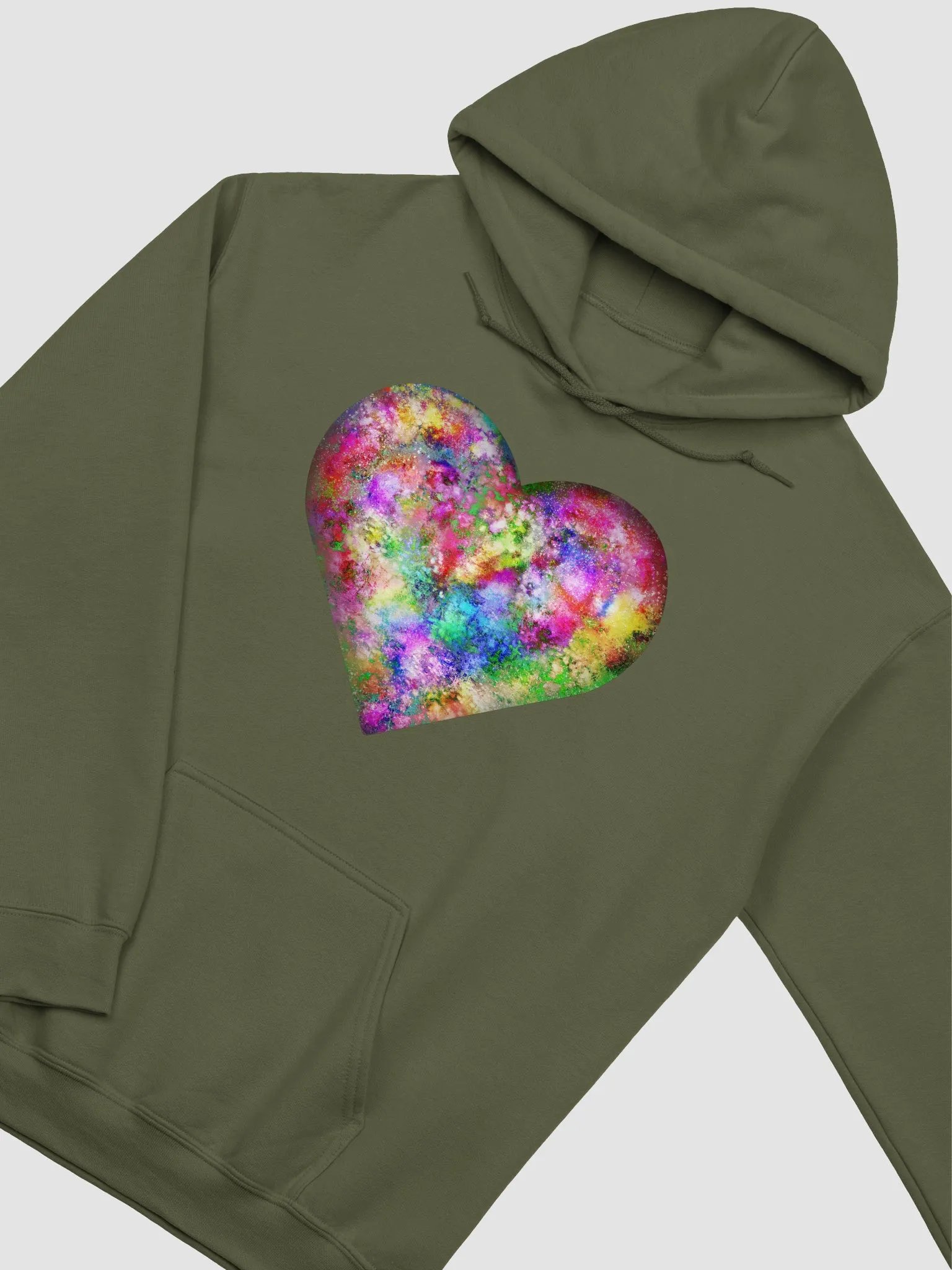 Bright Colorful Graffiti 3D Heart - Unisex Classic Hoodie product image (1)