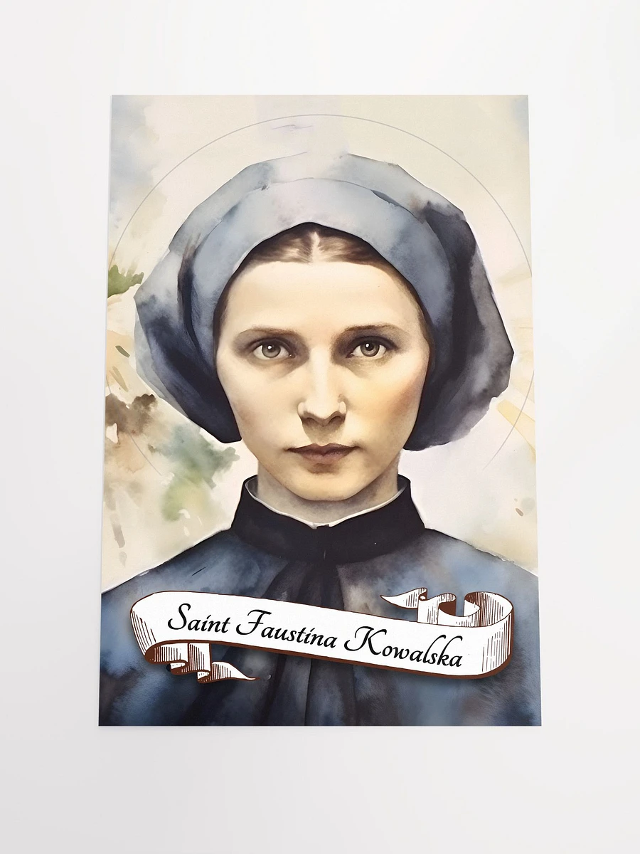 Saint Faustina Kowalska Patron Saint of Mercy, Divine Mercy Devotion, Matte Poster product image (3)
