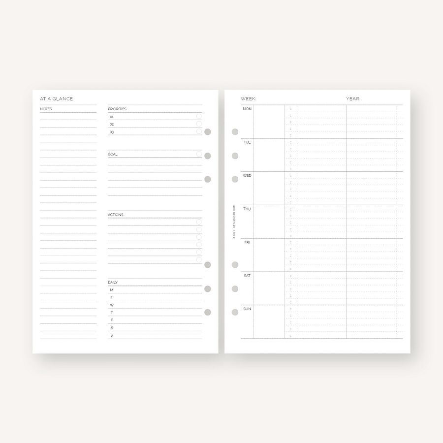 The Undated Weekly - Printable A5 Planner Insert product image (3)
