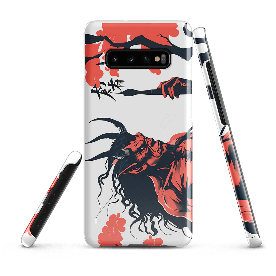Fiery Oni Demon Art - Bold Japanese Folklore Design Of Samsung Snap Phone Case product image (3)