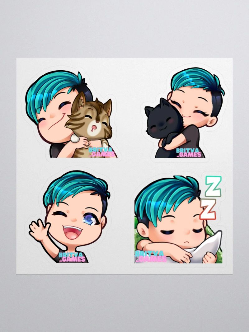 Emote Sticker Sheet 2 (4 stickers)
