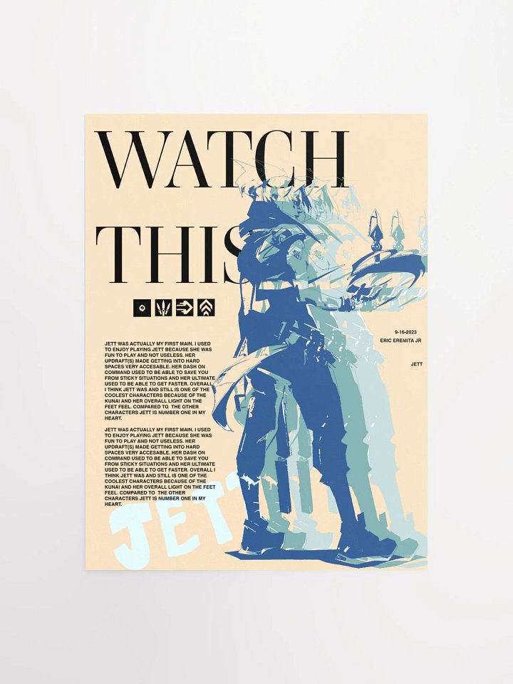 WATCH THIS - 12 x 16 poster product image (1)