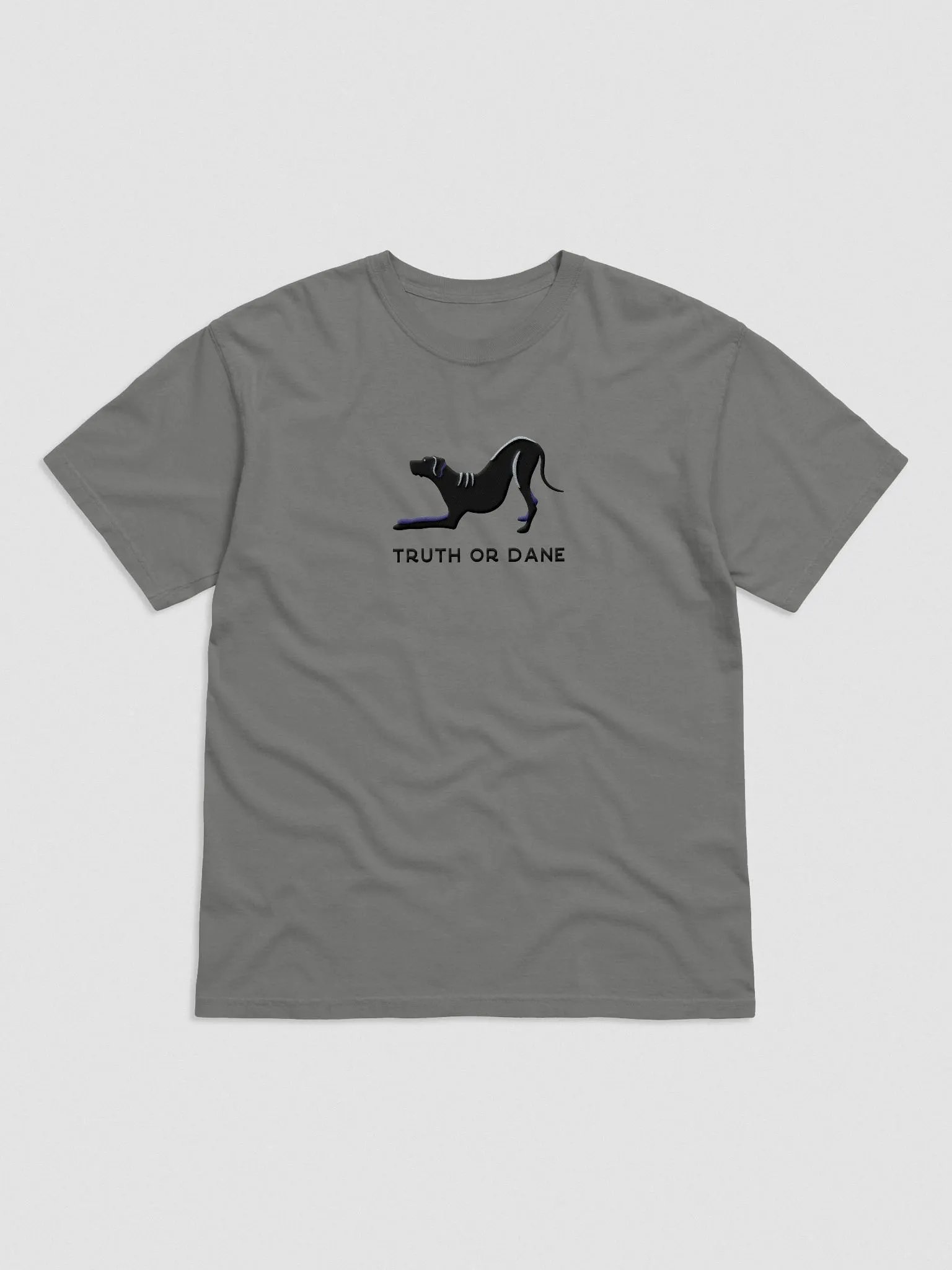 Truth or Dane T-Shirt(Embroidered) of a Great Dane(Black) product image (4)