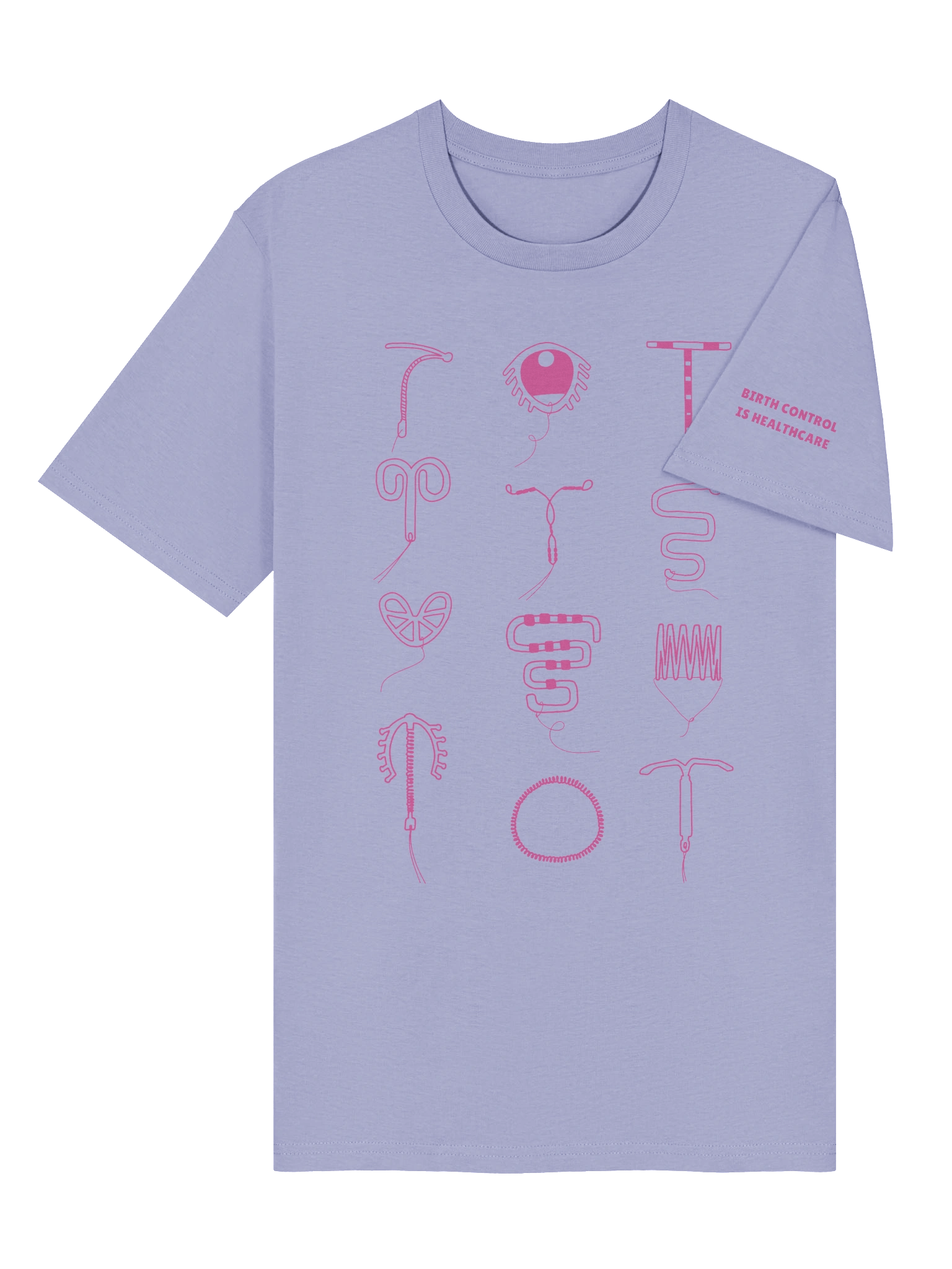 Intrauterine Archives (Short Sleeved Tee - Pink Art) product image (16)