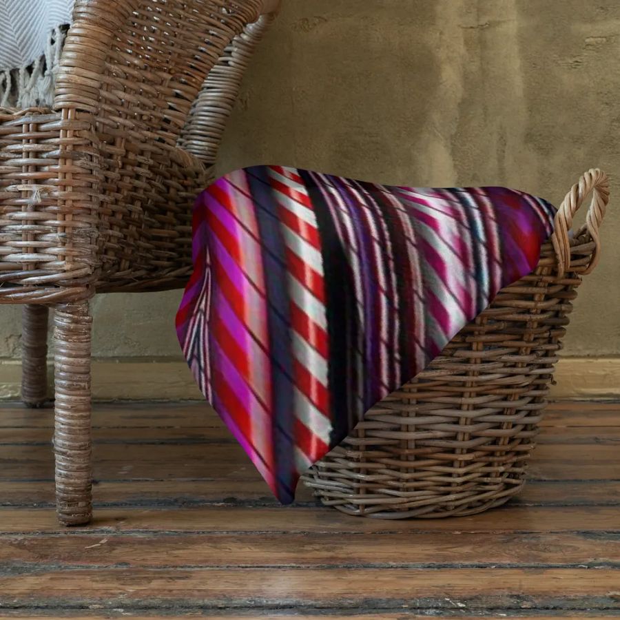 Candy Cane Kaleidoscope Throw Blanket product image (22)