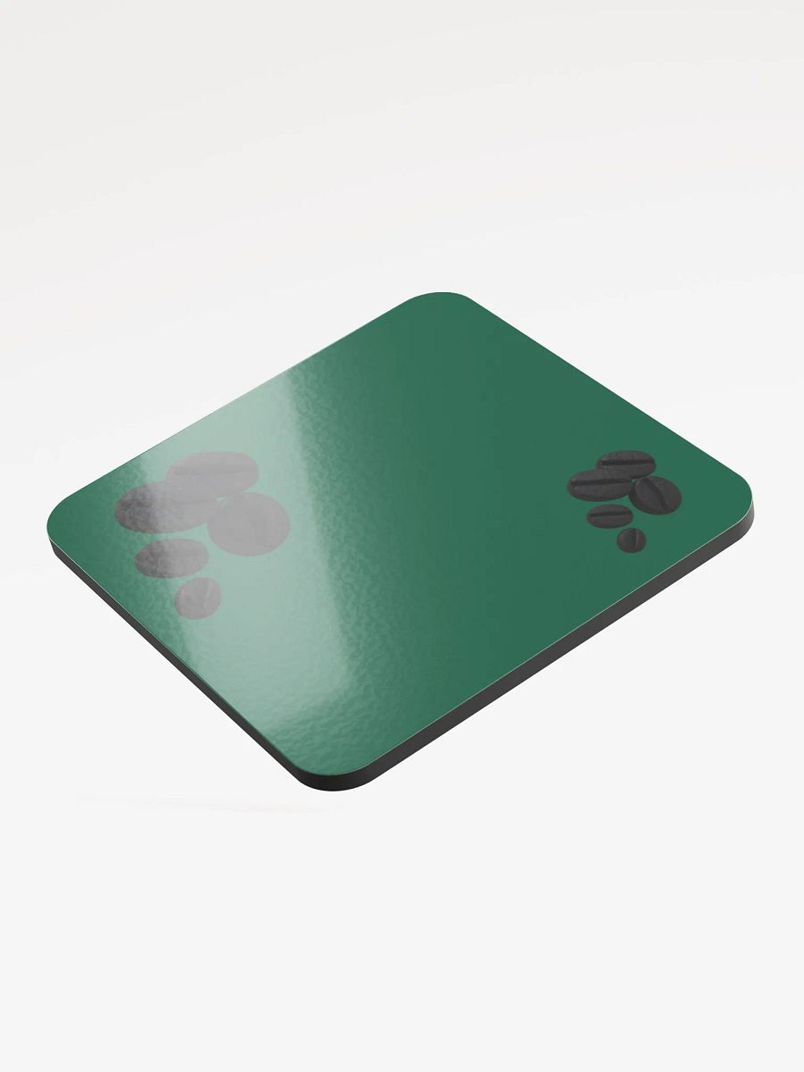 Dark Green Black Coffee Beans Coaster product image (3)